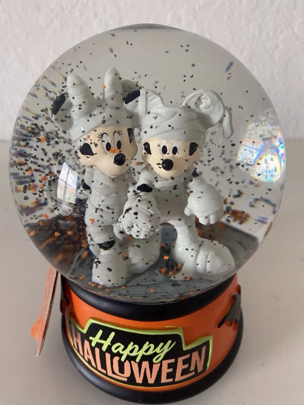 Disney Mickey And Minnie Musical Snow Globe‎ Happy HALLOWEEN MUMMY Costume NEW